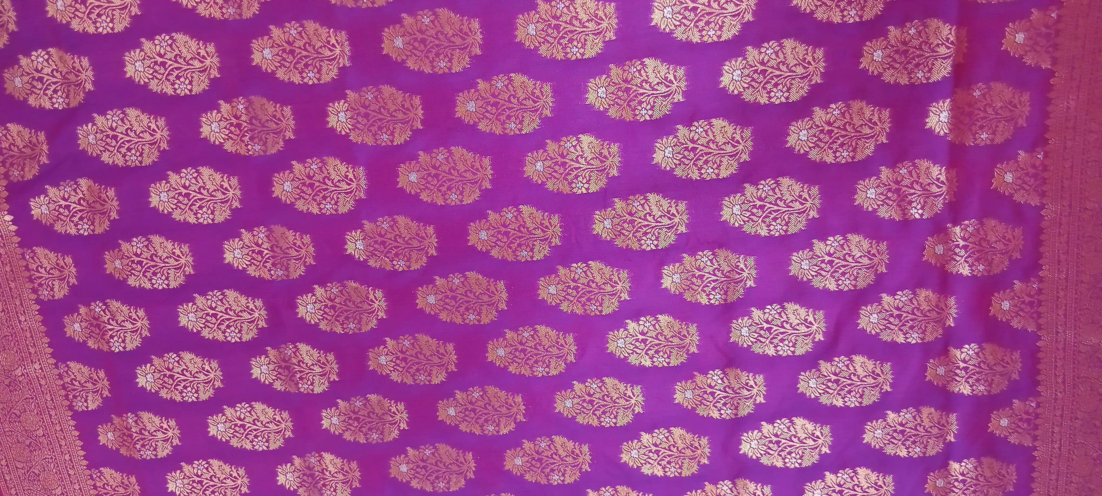 Kanchipuram Pure Silk Saree with Butta Motif in Royal Purple Color
