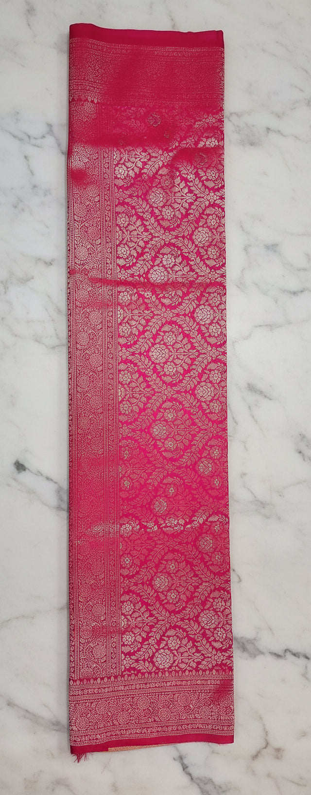 Kanchipuram Pure Silk Saree with Butta Motif in Rich Pink Color