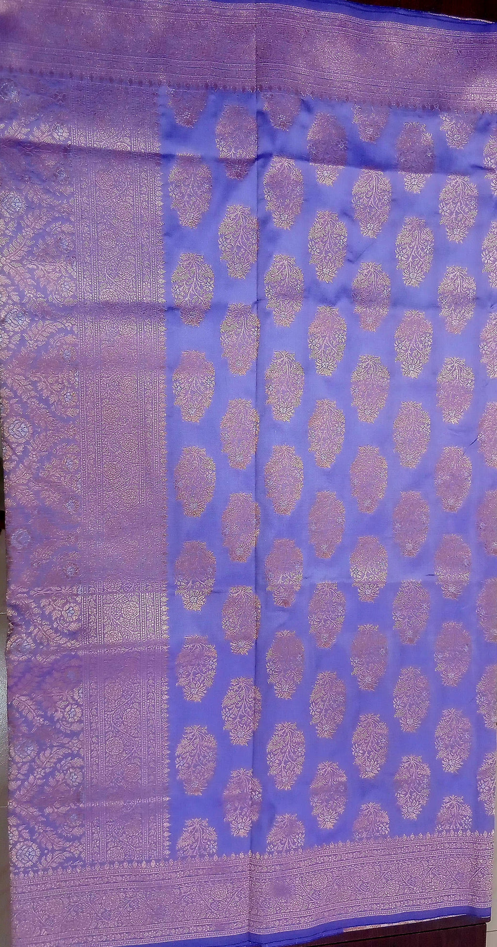 Kanchipuram Pure Silk Saree with Butta Motif in Lilac Purple Color