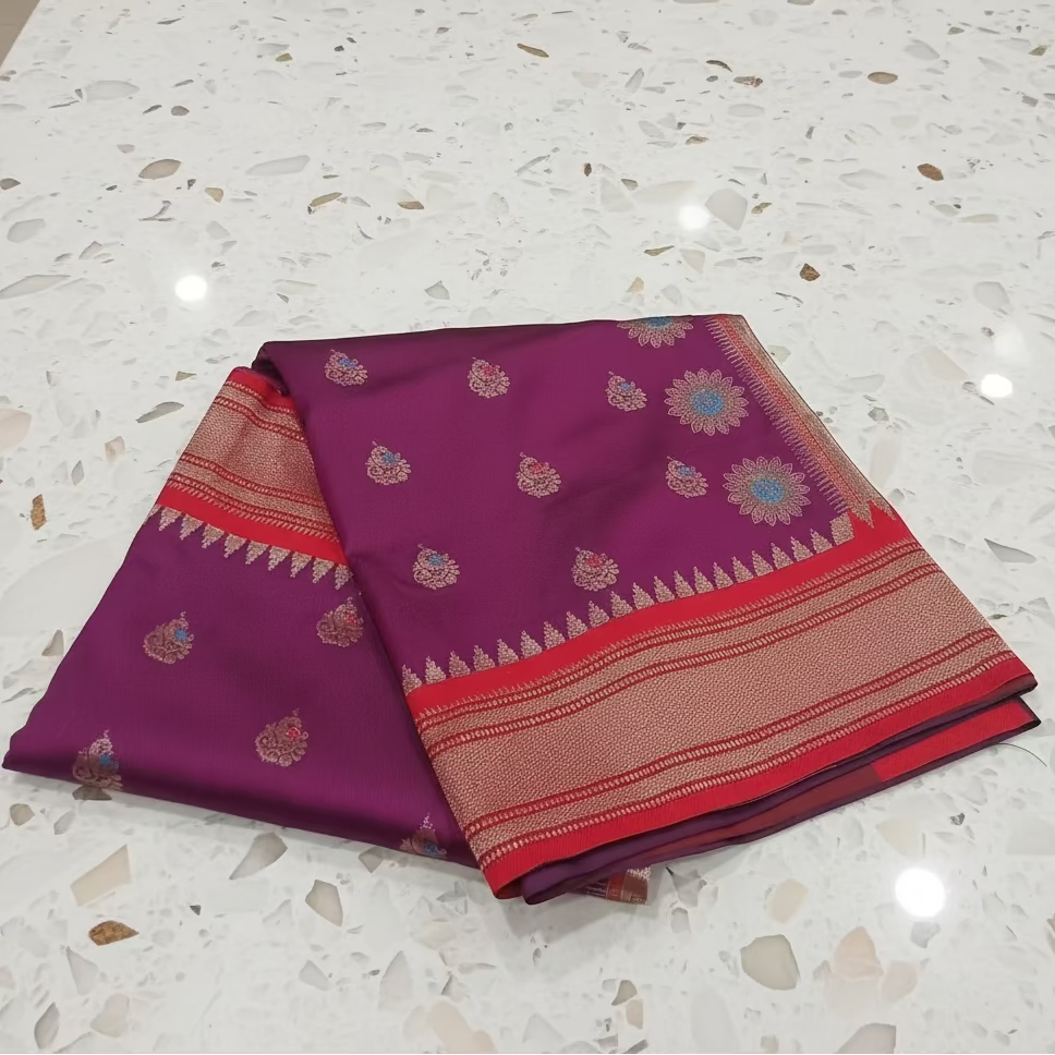 Patola Paithani Pure Silk Saree bird pattern with Rich Zari Border and Pallu in Rich Pink color