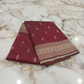 Banarasi Pure Silk Saree with mini gold zari butta motif all over saree with elaborate gold zari border and pallu in Navy Blue color (Copy)