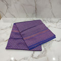 Silk Georgette saree with beautiful buttas , flowy drape elegant light weight Pattu Silk saree in Royal Purple color