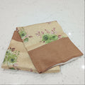 Georgette Silk Saree with beautiful Flowers printed all over saree with wide border in  Color