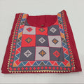 Cotton Kurti Straight Cut Side Slits with Front Applique in
