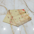 Patola Pure Silk Saree with Rich Gold Color Zari Border and Pallu in Light Yellow Color
