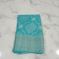 Cotton Polyester Trendy Modern Saree with Flowy Drape in Flower Printed Pattern in Sky Blue Color