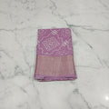 Cotton Polyester Trendy Modern Saree with Flowy Drape in Flower Printed Pattern in Light Purple Color