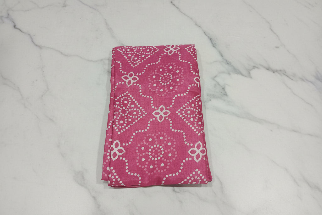 Cotton Polyester Trendy Modern Saree with Flowy Drape in Flower Printed Pattern in Lotus Pink Color