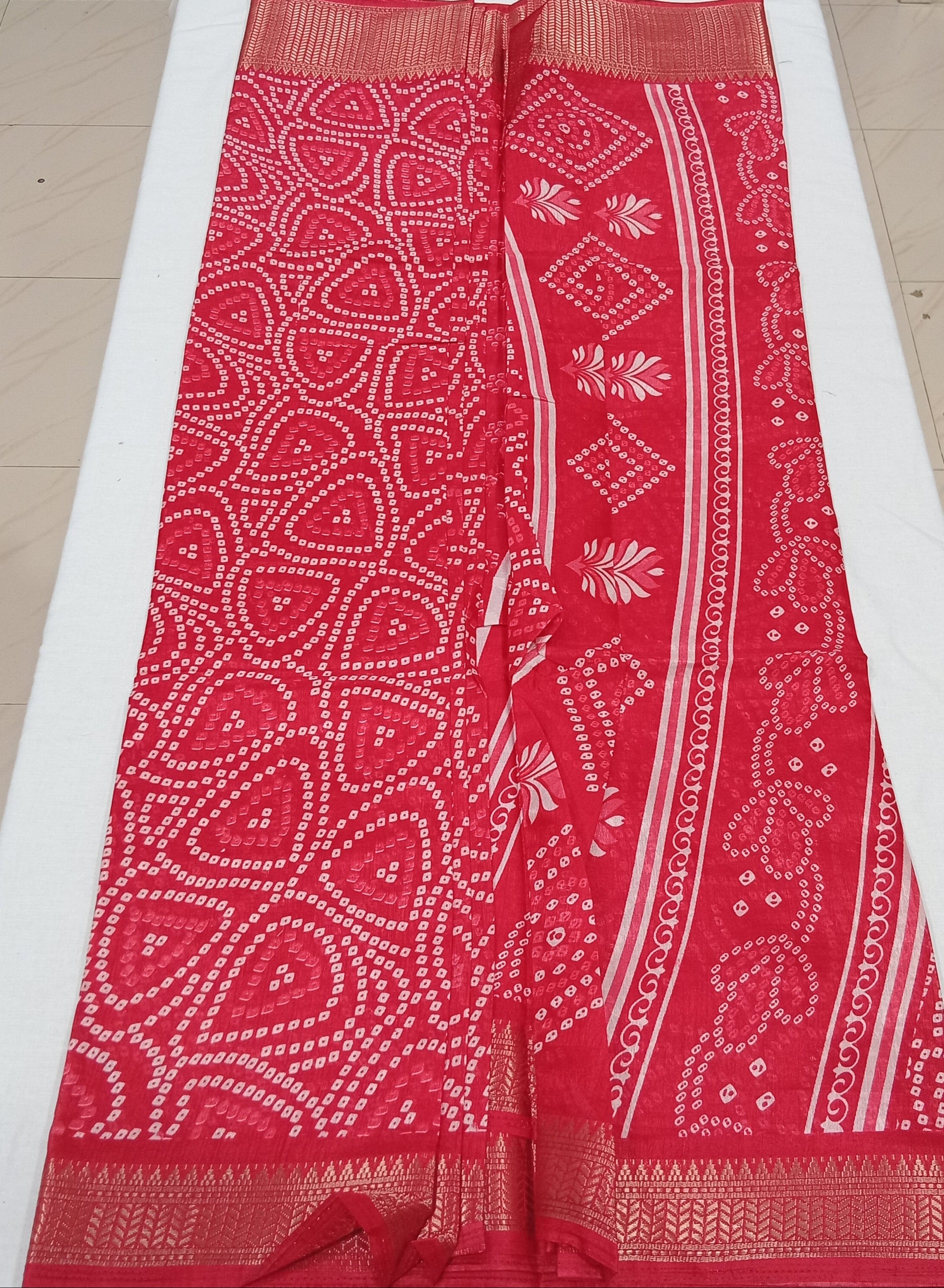 Cotton Polyester Trendy Modern Saree with Flowy Drape in Geometric Printed Pattern in Royal Pink Color
