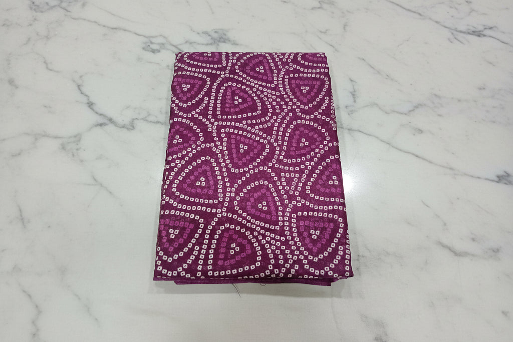 Cotton Polyester Trendy Modern Saree with Flowy Drape in Geometric Printed Pattern in Purple Color