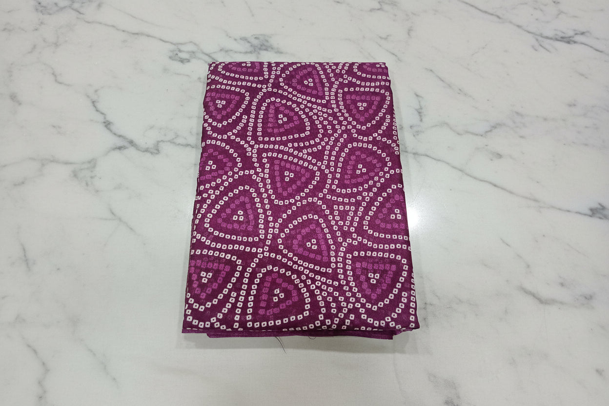 Cotton Polyester Trendy Modern Saree with Flowy Drape in Geometric Printed Pattern in Purple Color