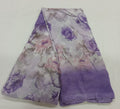 Georgette Chiffon Saree with Rose Flower printed in Purple Color