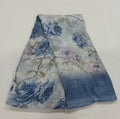 Georgette Chiffon Saree with Rose Flower printed in Blue Color