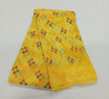 Chiffon Saree with printed Petals in Yellow color