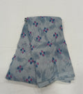 Chiffon Saree with printed Petals in Bluish Grey color