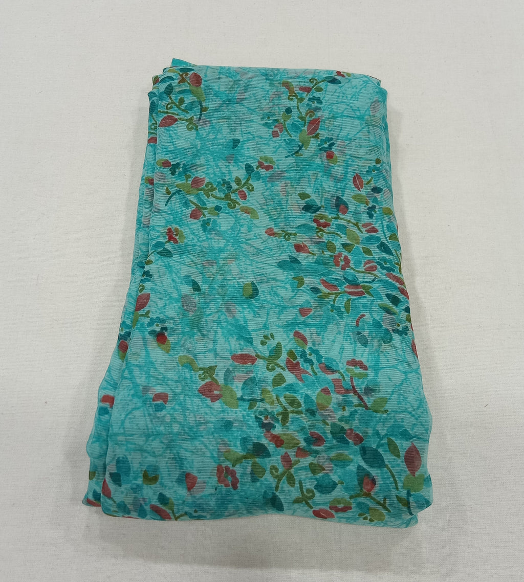 Chiffon Saree with printed Mini Flowers in Pink color (Copy)