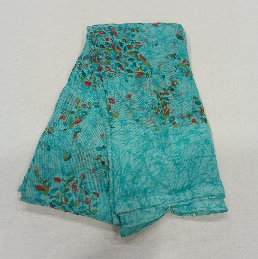Chiffon Saree with printed Mini Flowers in Pink color (Copy)