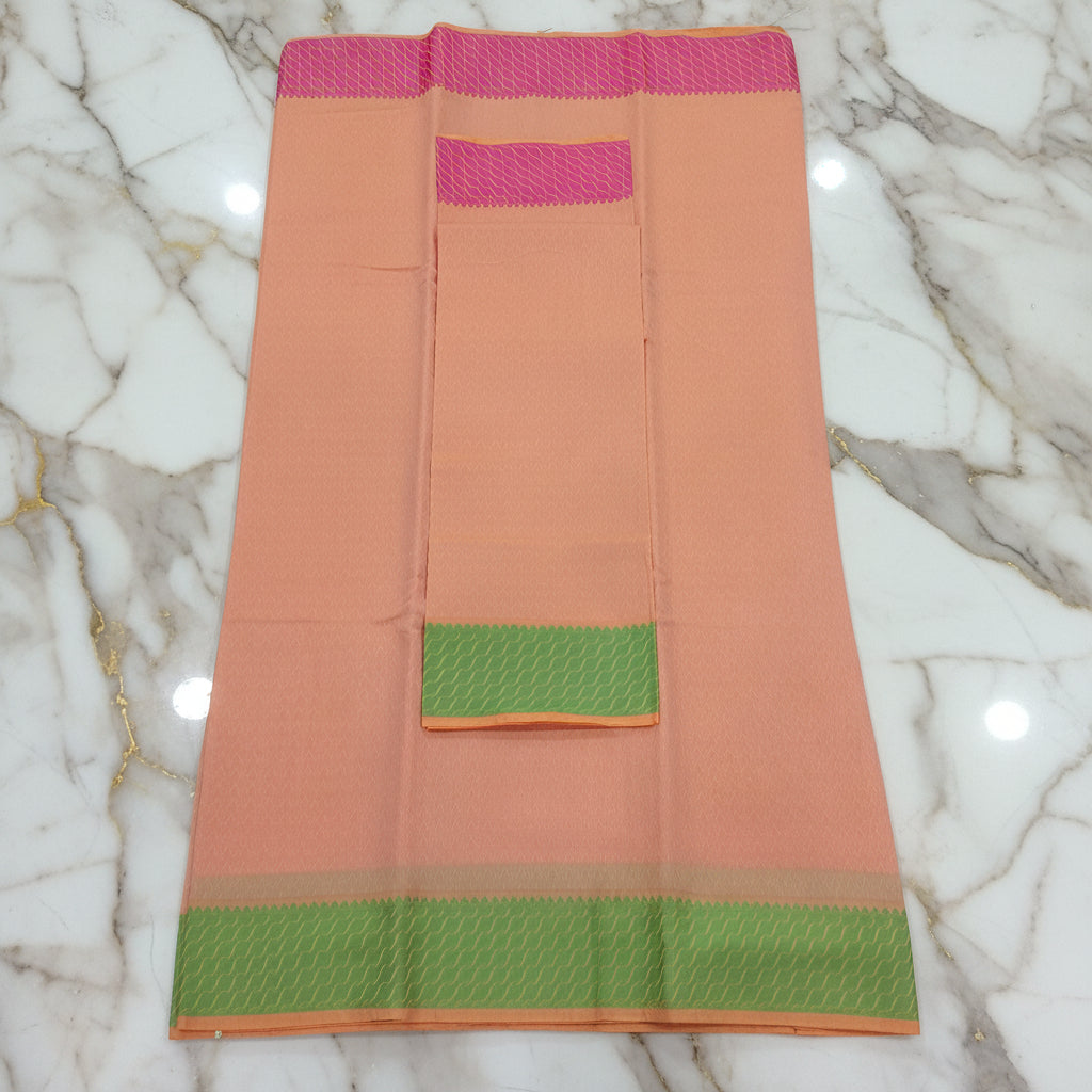 Silk Cotton Saree with intricate weaving border and pallu in Light Yellow Color with contrast borders