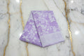Silk Cotton Saree with floral pattern all over saree and Border in Light Purple color