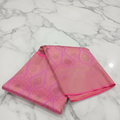 Kanchipuram Pure Silk Saree with detailed Butta motifs and luxurious Pallu in Princess Pink color
