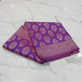 Kanchipuram Pure Silk Saree with Butta Motif in Royal Purple Color