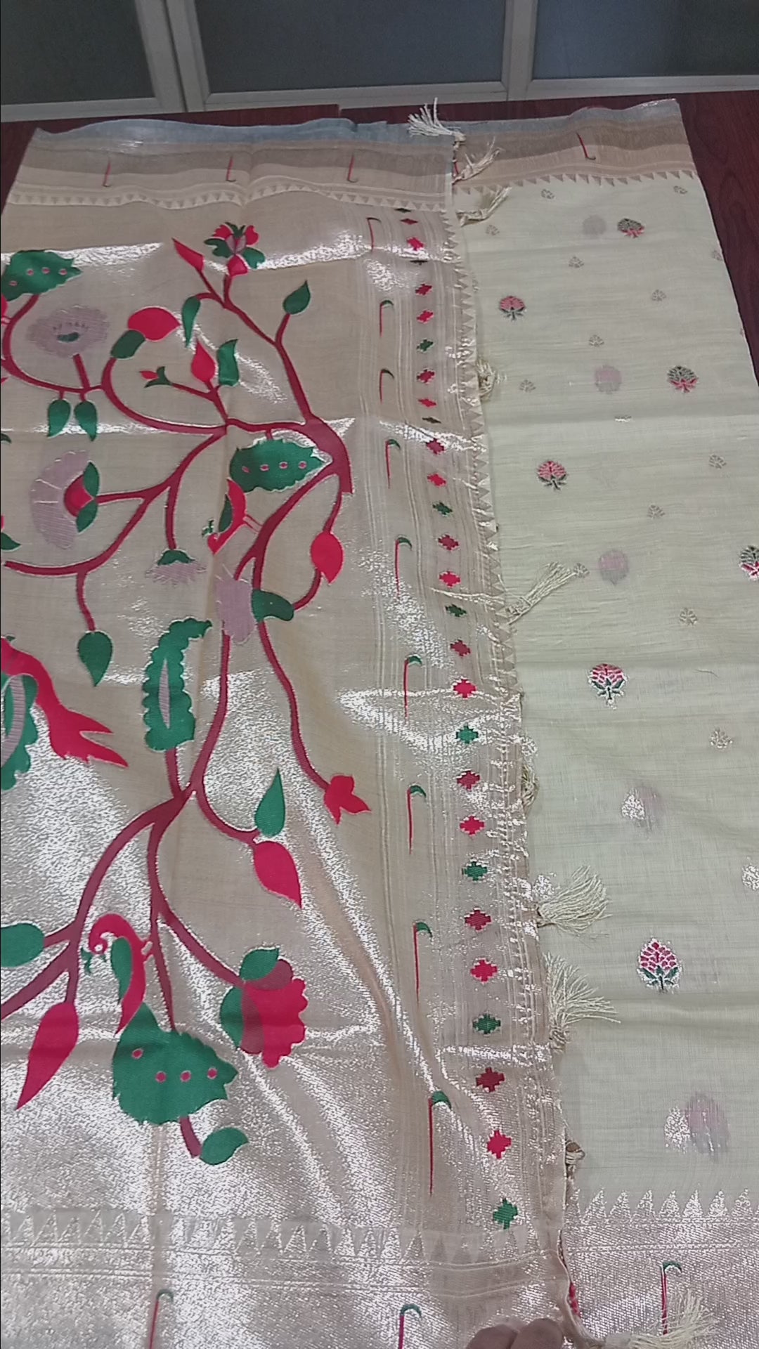 Patola Pure Silk Saree with Rich Gold Color Zari Border and Pallu in Light Yellow Color